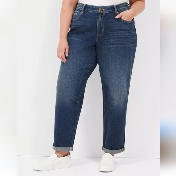 Lane Bryant Denim - Lane Bryant Signature Fit midrise boyfriend blue Jeans sz 18 WJ162